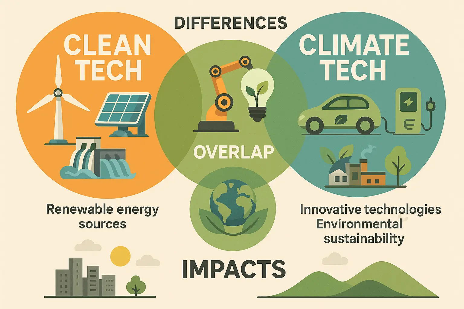 Clean Tech and Climate Tech: Unpacking the Differences, Overlaps, and Real-World Impact