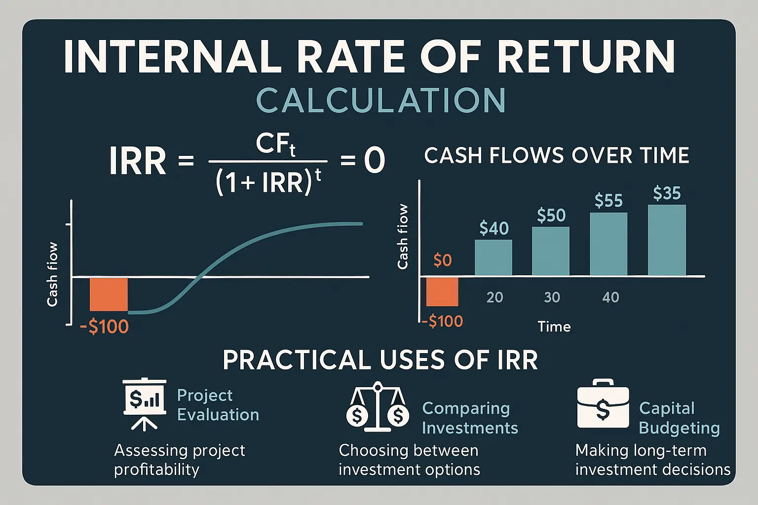 Internal Rate of Return Calculation: Methods, Examples, and Practical Uses